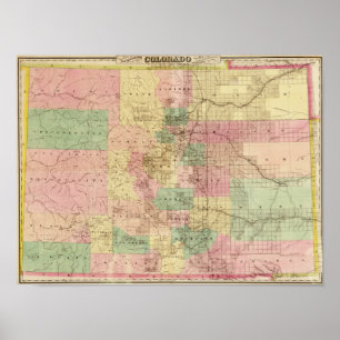 Affiches ColoradoPanoramic MapColorado