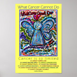 Affiches Coloré Ce que le cancer ne peut pas faire Ange Pos
