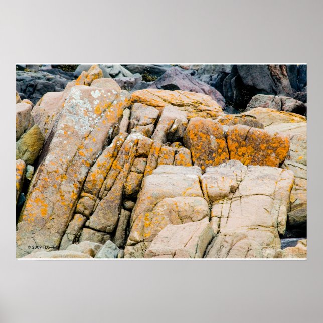 Affiches Coloré Ocean Rocks Imprimer (Devant)