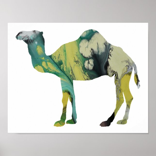 Affiches Colorful abstract  Dromedary silhouette (Devant)