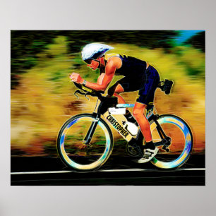 Affiches Colorful Bicycle Rider With Your
