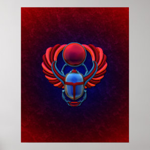 Affiches Colorful Egyptian Scarab