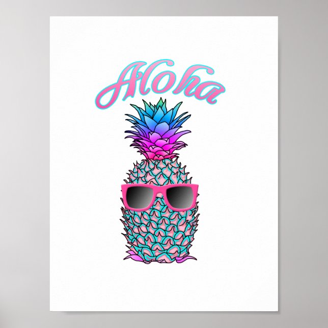 Affiches Colorful Hawaiian aloha (Devant)