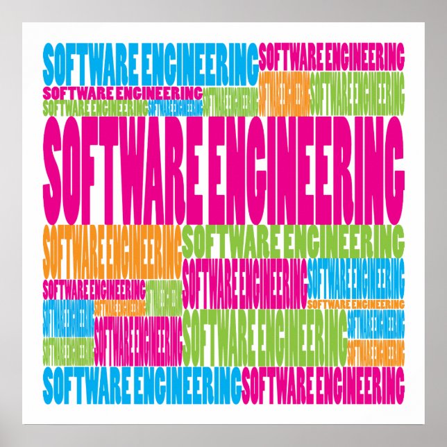 Affiches Colorful Software Engineering (Devant)