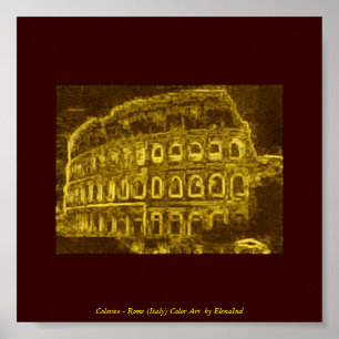 Affiches Colosseo Neon Color Art