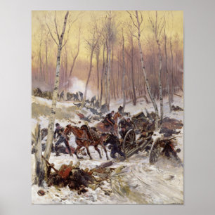 Affiches Combat d'artillerie dans un bois