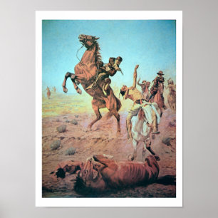 Affiches Combat pour le trou d'eau (litho de couleur)