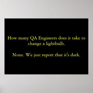 Affiches Combien d'ingénieurs de QA le fait pour prendre au