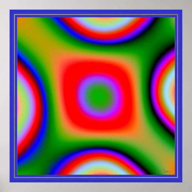 Affiches Combinaison de couleurs pulsation (Devant)