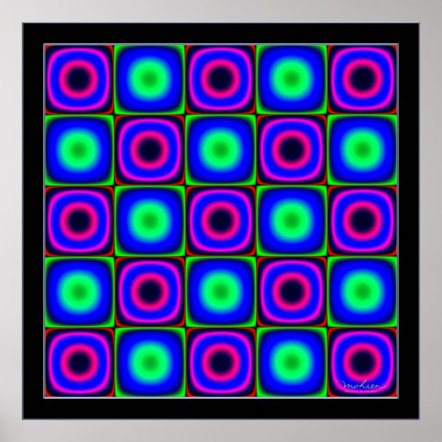 Affiches Combinaisons de couleurs scintillantes (Devant)