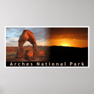 Affiches Combo Delicate Arch Sunset