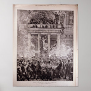 Affiches Combustion du théâtre d'anneau, Vienne