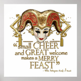 Affiches Comedy Of Errors Feast Quote (Gold Version)