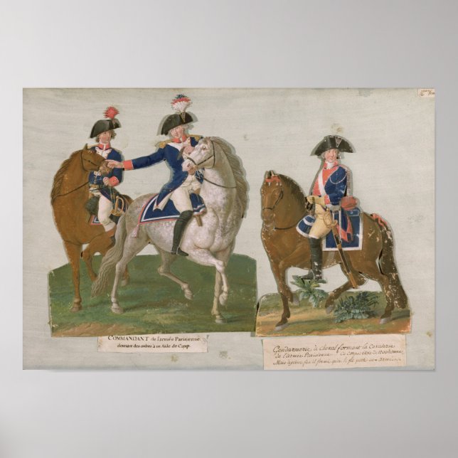 Affiches Commandant de l'armée et officier (Devant)