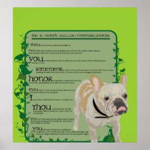 Affiches Commandements français de Bulldog
