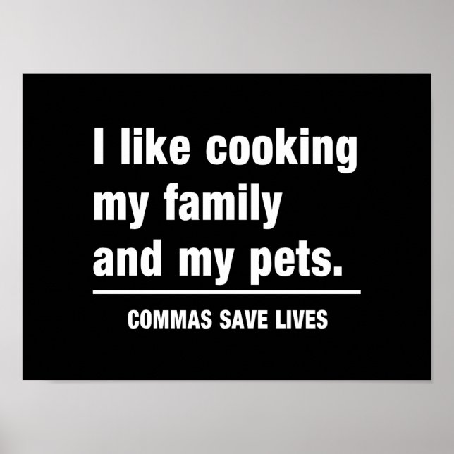 Affiches Commas Save Lives (Devant)