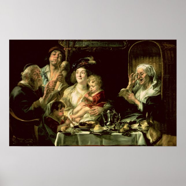 Affiches Comme le Vieux chant, le Jeune Tuyau, 1638 (Devant)