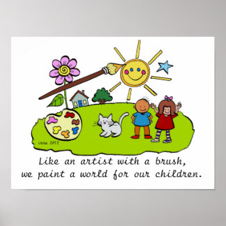 Affiches Comme un artiste avec une brosse