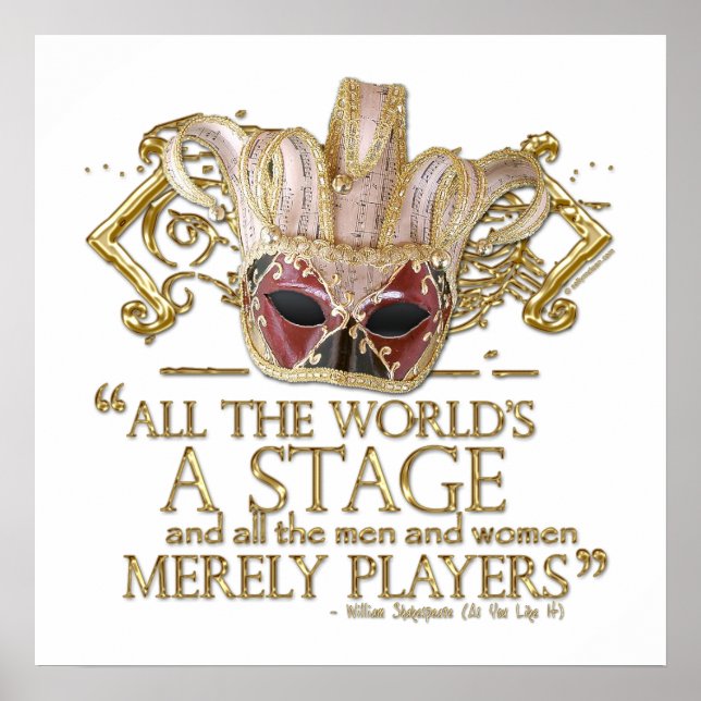 Affiches Comme Vous L'Aimez Citation De Scène (Version Or) (Devant)