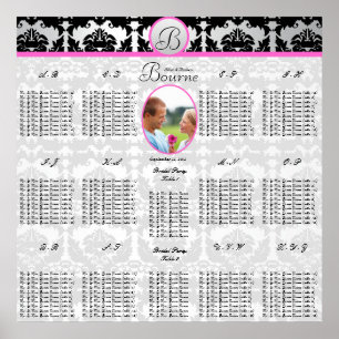 Affiches Commence à 12,80 $ Mariage Photo Seating Chart