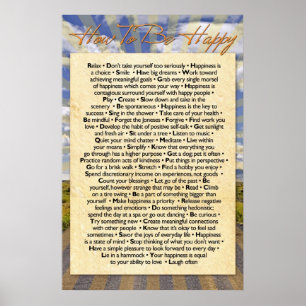 Affiches Comment être heureux