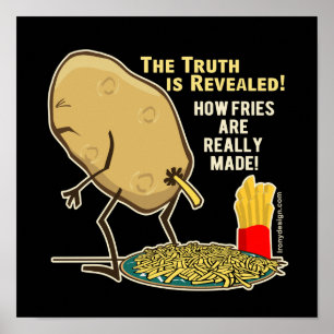 Affiches Comment les frites sont vraiment faites Humour Noi