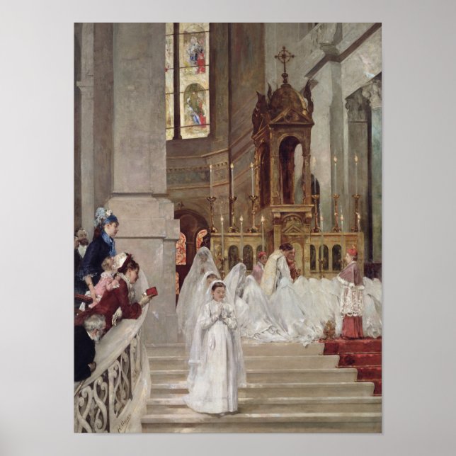 Affiches Communion à l'église de la Trinité, 1877 (Devant)