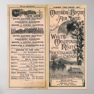 Affiches Compagnie aérienne de Montréal et de Boston