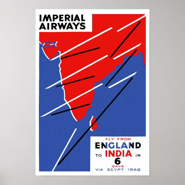 Affiches Compagnie aérienne impériale ~ Inde (Devant)