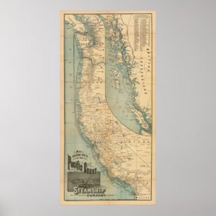 Affiches Compagnie de paquebot de Côte Pacifique