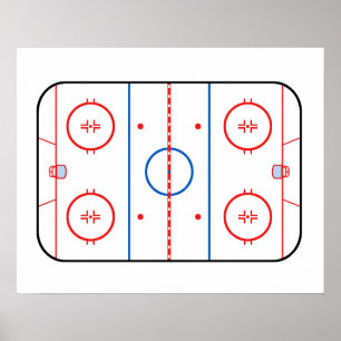 Affiches Compagnon de match de hockey de diagramme de