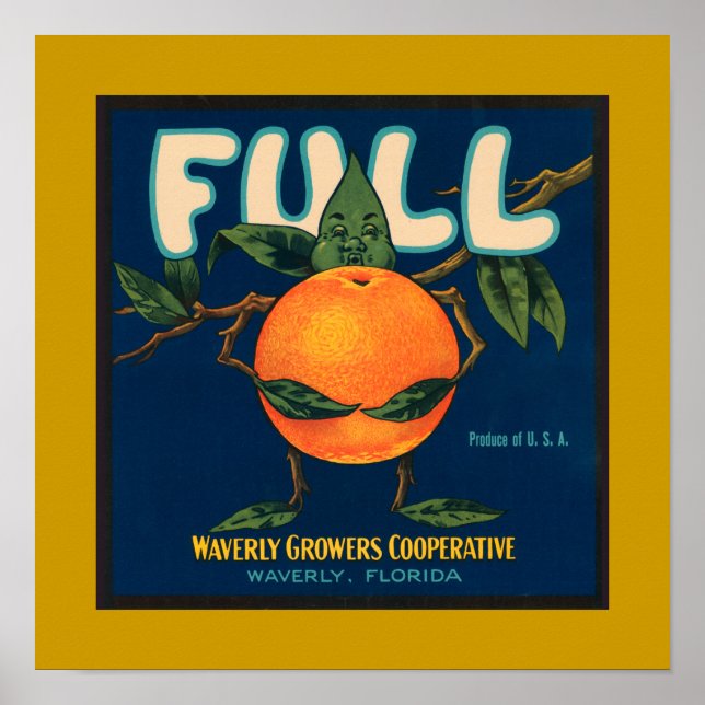 Affiches Complet - Étiquette orange (Devant)