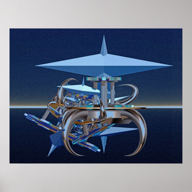 Affiches Composé numérique - crash de science-fiction (Devant)