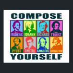 Affiches Compositeurs Pop Art | Composez-vous<br><div class="desc">Des couleurs vives ajoutent un esprit pop art moderne à ces portraits graphiques stylisés de compositeurs célèbres. Chaque portrait est conçu avec deux couleurs intenses différentes et a le prénom des artistes placé ci-dessous dans une police audacieuse et propre. Huit compositeurs sont présentés : Chopin, Bach, Wagner, Schubert, Tchaikovsky, Shostakovich,...</div>