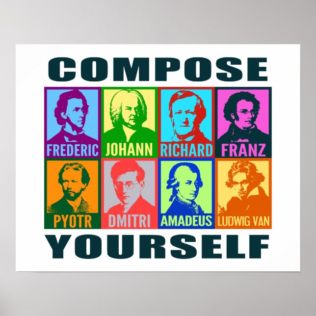 Affiches Compositeurs Pop Art | Composez-vous (Devant)