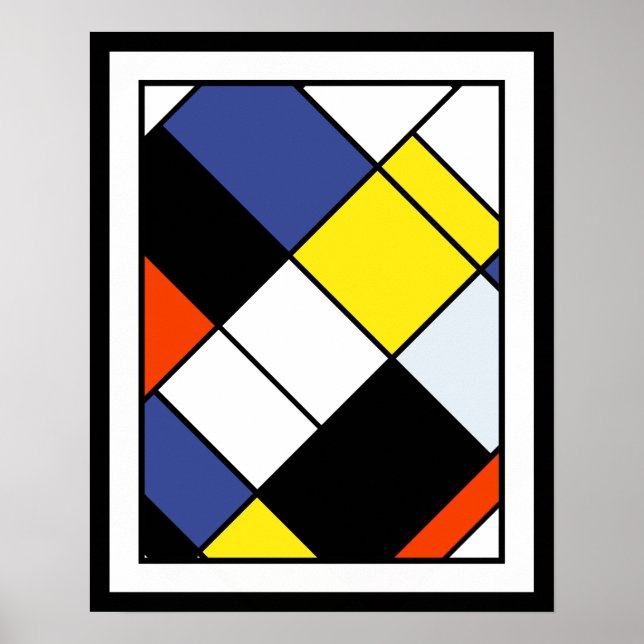 Affiches Composition A de Piet Mondrian - Art Moderne Abstr (Devant)