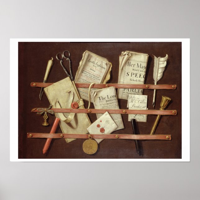 Affiches Composition de Trompe L'Oeil (Devant)