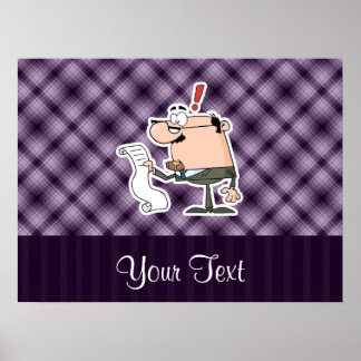 Affiches Comptable pourpre