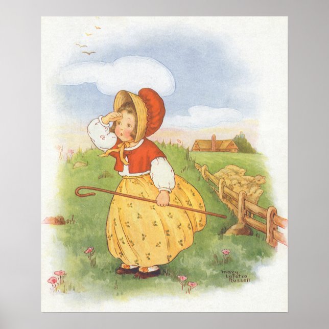 Affiches Comptine de la Mère l'Oie, la petite Bo-Peep vinta (Devant)