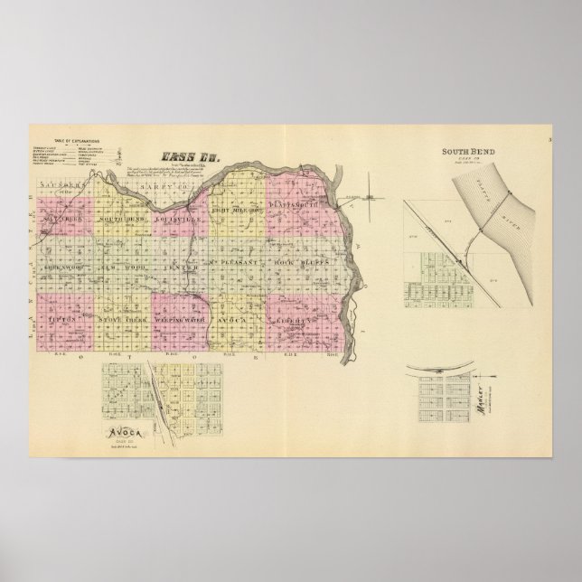 Affiches Comté de Cass, Nebraska (Devant)