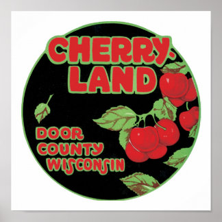 Affiches Comté de Cherryland Door Wisconsin