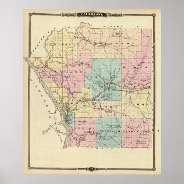Affiches Comté de Lacrosse, Wisconsin (Devant)
