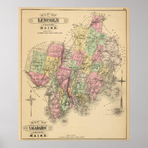 Affiches Comté de Lincoln, Comté de Sagadahoc