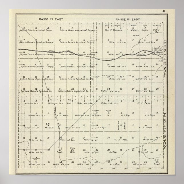 Affiches Comté de Madera, Californie (Devant)