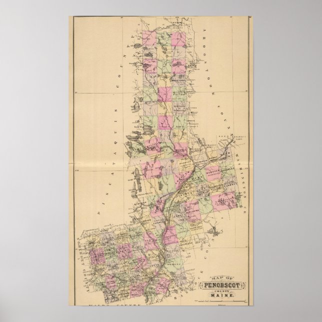 Affiches Comté de Penobscot, Maine (Devant)