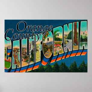 Affiches Comté d'Orange, la Californie - grandes scènes de