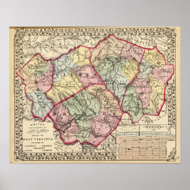 Affiches Comtés de Calhoun, Gilmer, Braxton, Lewis, Upshur (Devant)