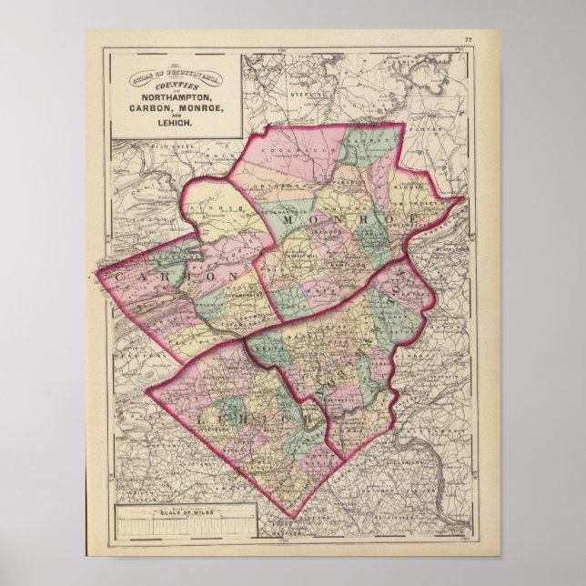 Affiches Comtés de Northampton, Carbon, Monroe, Lehigh (Devant)