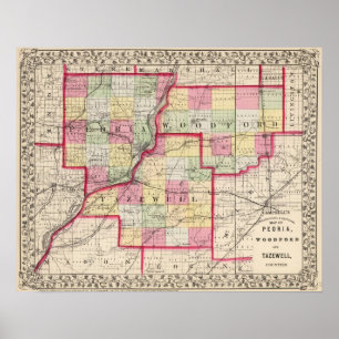 Affiches Comtés de Peoria, Woodford, Tazewell