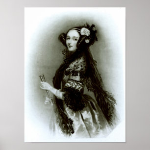Affiches Comtesse d'ADA Byron d'Augusta de Lovelace